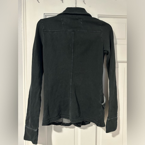 Fox - woman’s “vintage” button up sweatshirt/lightweight jacket - black - small - Picture 2 of 6